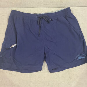 Tommy Bahama Relax Boardshorts Swim Trunks Mens XXL Stretch Navy Blue Pockets